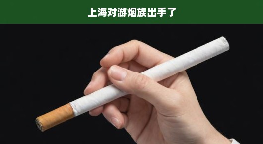 上海对游烟族出手了，一场关乎公共健康的行动已经展开