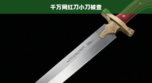 千万网红刀小刀被查，揭秘背后的真相