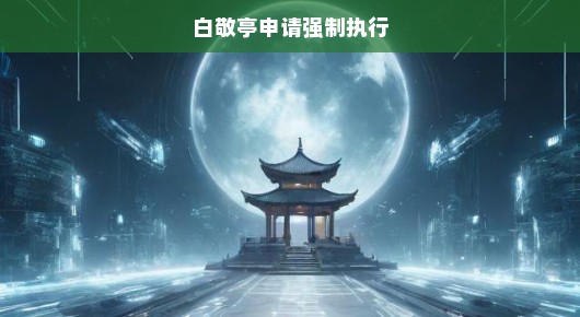 白敬亭申请强制执行，法律之剑，维护权益之路
