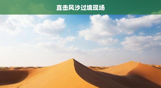 直击风沙过境现场，自然之怒与人类的挑战
