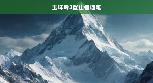 玉珠峰登山悲剧，三名勇者不幸遇难