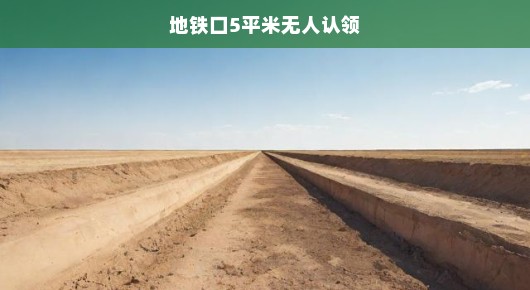 地铁口的那块无人认领的5平米土地