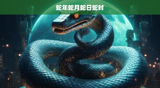 蛇年蛇月蛇日蛇时，神秘的宿命轮回
