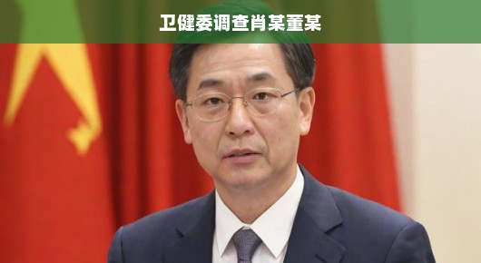 关于卫健委调查肖某董某事件的紧急报道