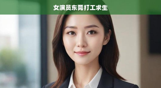 女演员东莞打工求生路