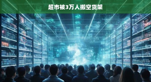 超市遭遇抢购风暴，货架被三万人群瞬间搬空