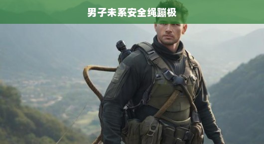 男子冒险未系安全绳蹦极，生与死的边缘挑战