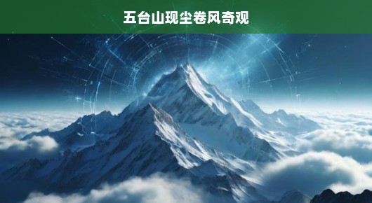 五台山现尘卷风奇观
