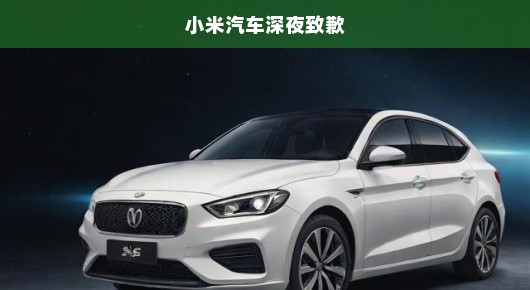 小米汽车深夜紧急致歉，全力回应关切，重塑信任，急诉诚意！