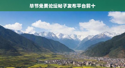 毕节免费论坛帖子发布平台前十，急需发布，不容错过！快速免费发布！