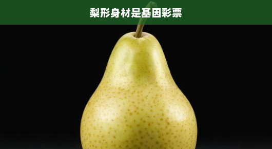 梨型身材背后的基因奥秘，突破刻板印象，揭示真相，你不可不知！