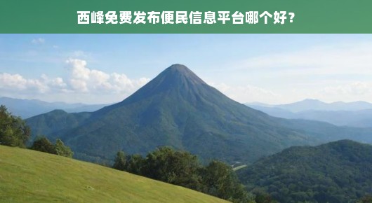 紧急！西峰地区寻找最佳便民信息平台，免费发布信息哪个更靠谱？